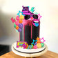 DRWATE 30 PCS Retro 80s 90s Cake Toppers - Multicolored Hip Hop Decorations for Throwback Party Supplies
