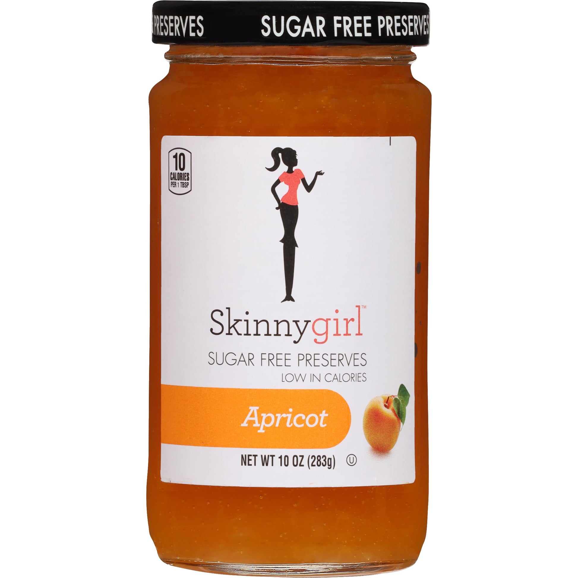 Skinnygirl Sugar Free Preserves, Apricot, 10 Ounce (Pack of 6), Kosher, Orange
