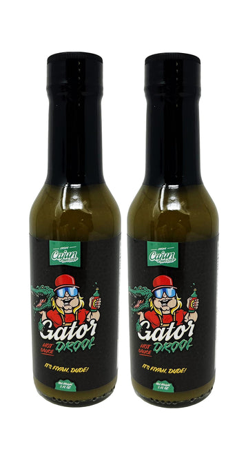 Cajun Two Step Seasoning By Stalekracker - 2 Pck, Gator Drool Hot Sauce (10 Oz.)