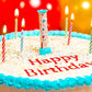 BEST PARTY EVER! Confetti Candle Cake Topper, Edible Sprinkles, 2-Pack, Blue