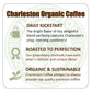 Charleston Coffee Roasters | Specialty Organic Whole Bean Coffee | Hand Picked, Premium Slow Roast | (Charleston Organic, Medium Roast) 12Oz, 6 Pack