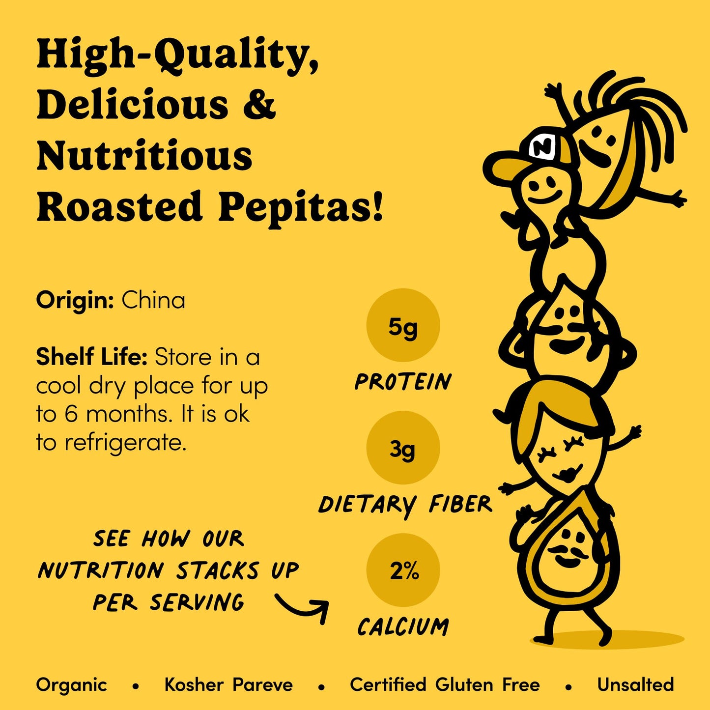 Nuts.com Roasted Pepitas, 2 Lb Unsalted Pumpkin Seeds, Healthy Snack, Keto Friendly, Vegan, Gluten-Free, Rich in Protein & Fiber