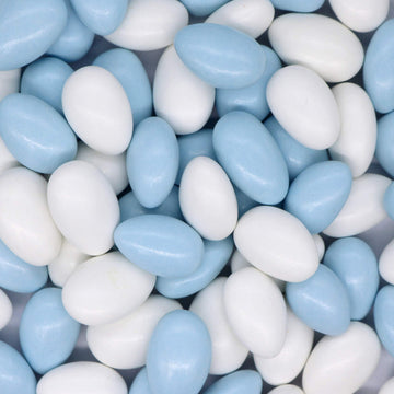 Smarty Stop Jordan Almonds (Light Blue & White - Pastel Colors, 5 Pound (Pack Of 1))