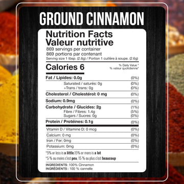 Fresh Finest Ground Cinnamon Powder - Kosher Certified, 5 LB Pack