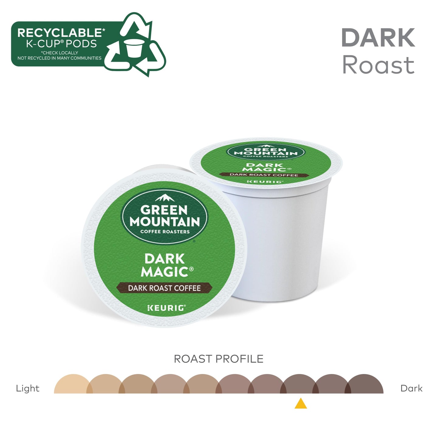 Green Mountain Coffee Dark Magic K-Cup Pods for Keurig, 24 Count (Pack of 2), Model 5000330050-48
