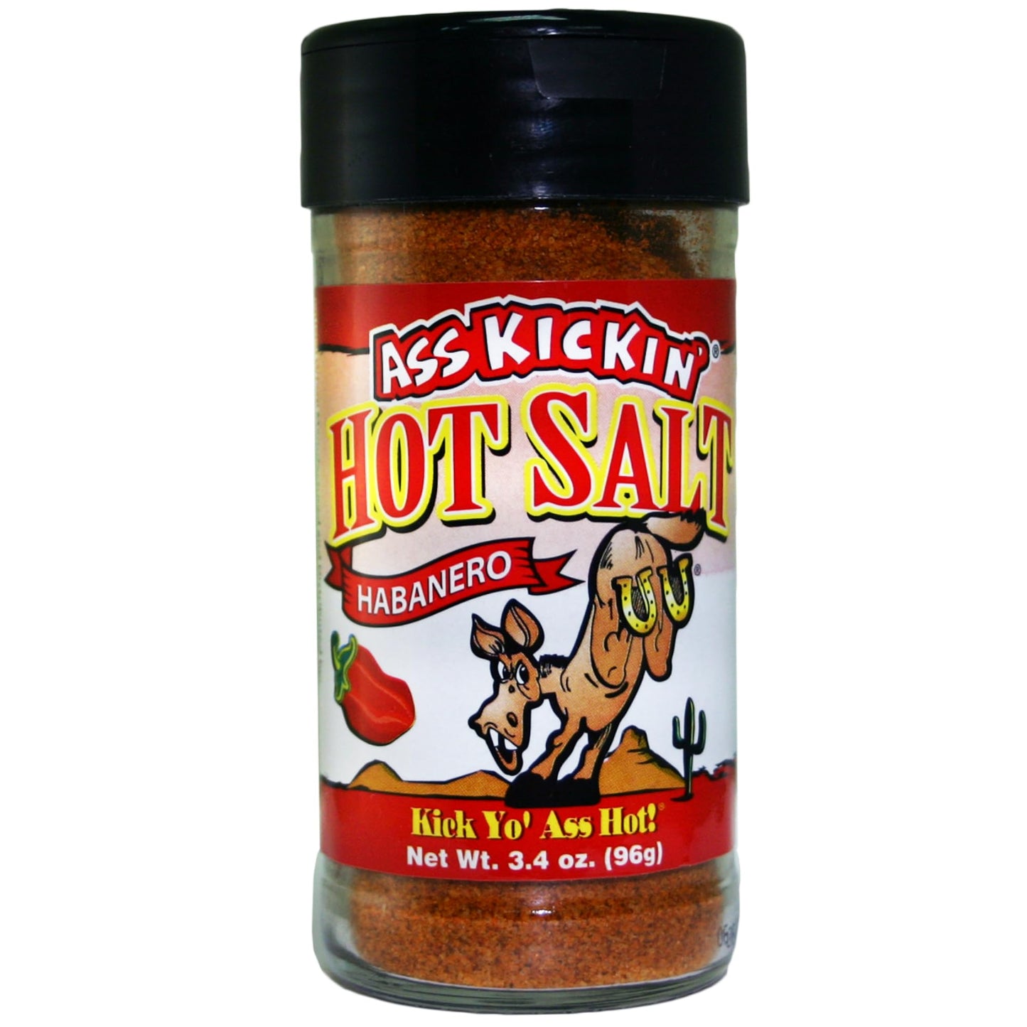 Ass Kickin Habanero Hot Spicy Salt - 3.4Oz. Shaker Jar - Perfect Flavored Hot Salt For Popcorn Seasoning  Margarita Salt And French Fry Seasoning - Top-Grade Gourmet Gift