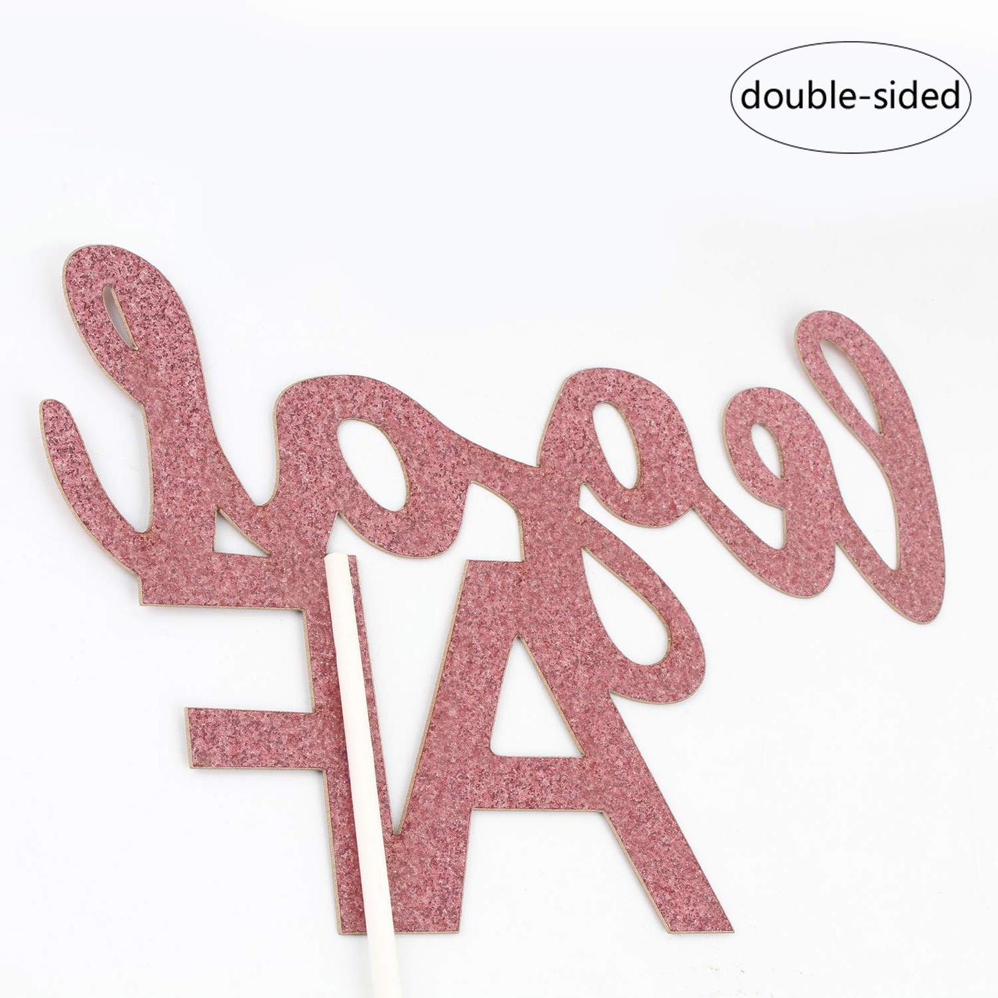 Legal AF Birthday Cake Topper for 18th / 19th / 21st Birthday Party Decorations (Double Sided Rose Gold Glitter)