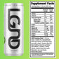 LGND Nootropic Energy Drink - Low-Calorie, Ginger Citrus & Turmeric, 12 Fl Oz Cans, 12-Pack, White/Gold