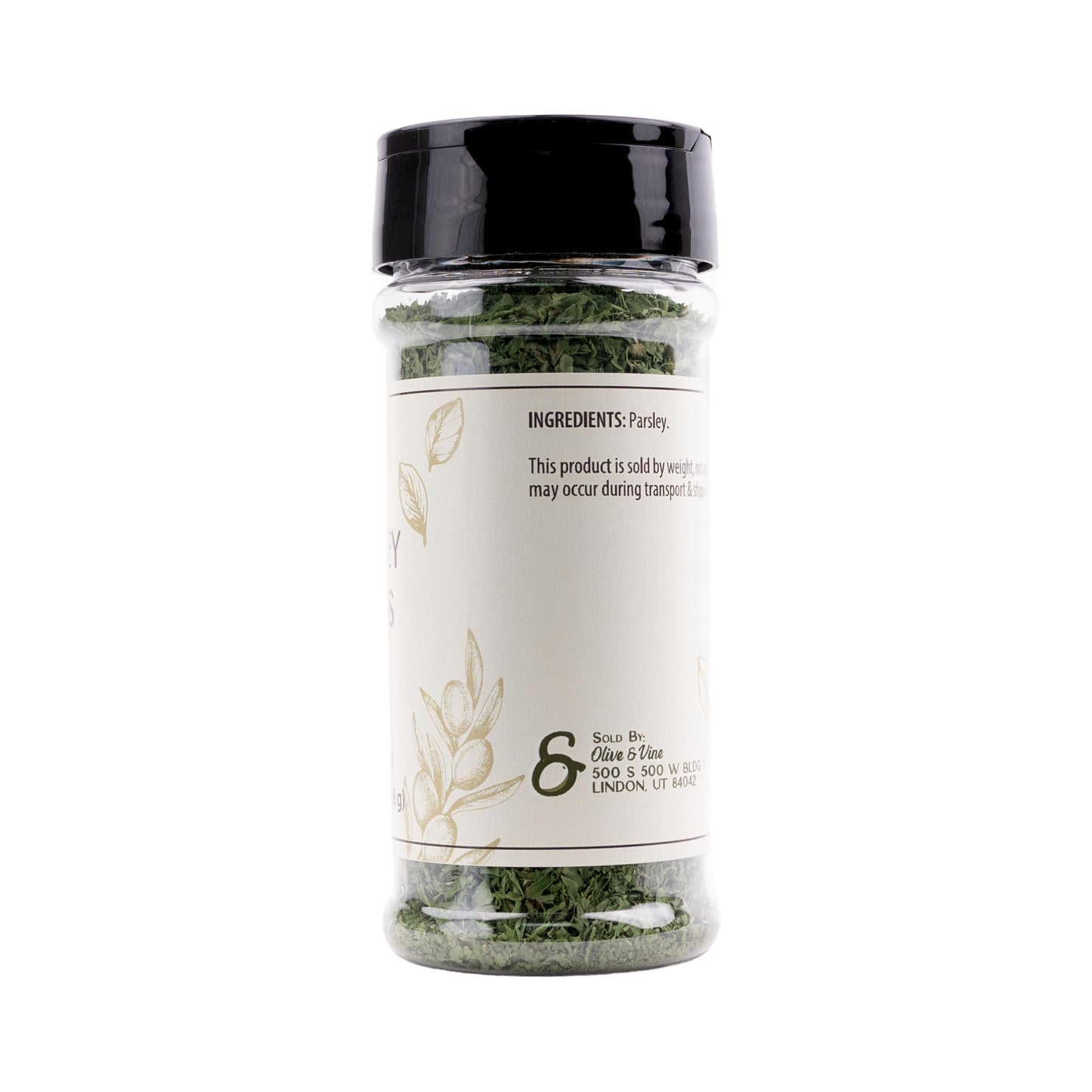 Olive & Vine Parsley Flakes, Fresh Herbal Flavor, Seasoning For Soups, Salads, Pasta, Rich Tradition, Authentic Taste, For Global Recipes (0.64 Ounce)