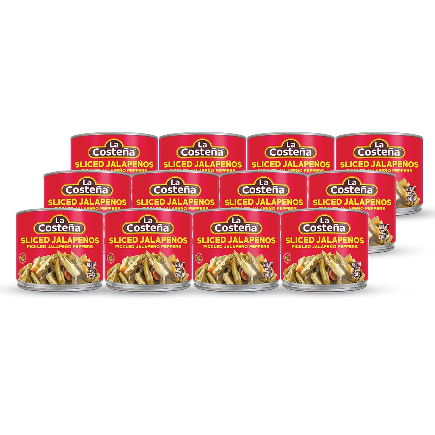 La Costea Sliced Jalapeo Peppers | Pickled Green Hot Jalapeos | 12 Ounce Can (Pack Of 12)