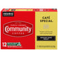 Community Coffee Cafe Special Medium Dark Roast Coffee Pods, 12 Count, Compatible with Keurig, Single Serve