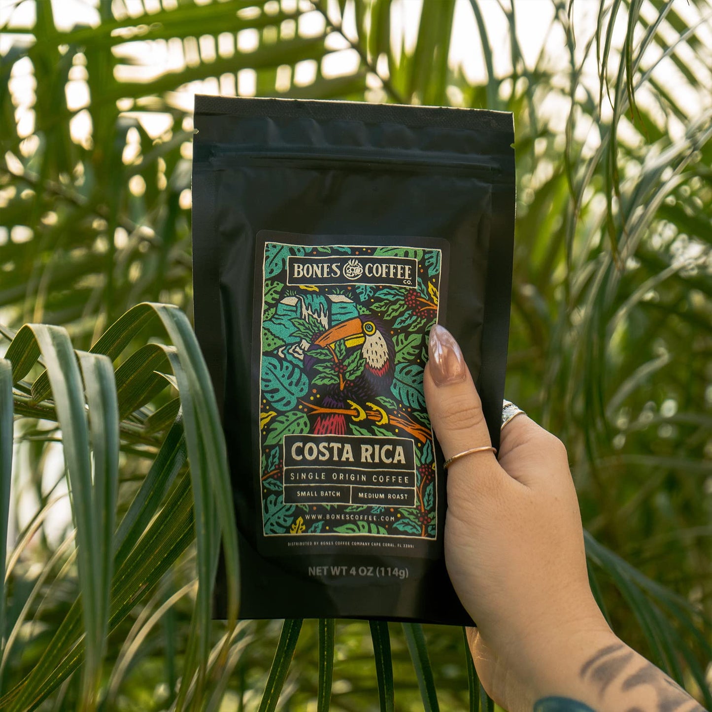 Bones Coffee Company New World Tour Sample Pack | Ground Coffee Beans Sampler Gift Box Set | 4 Oz Pack Of 5 Assorted Single-Orig