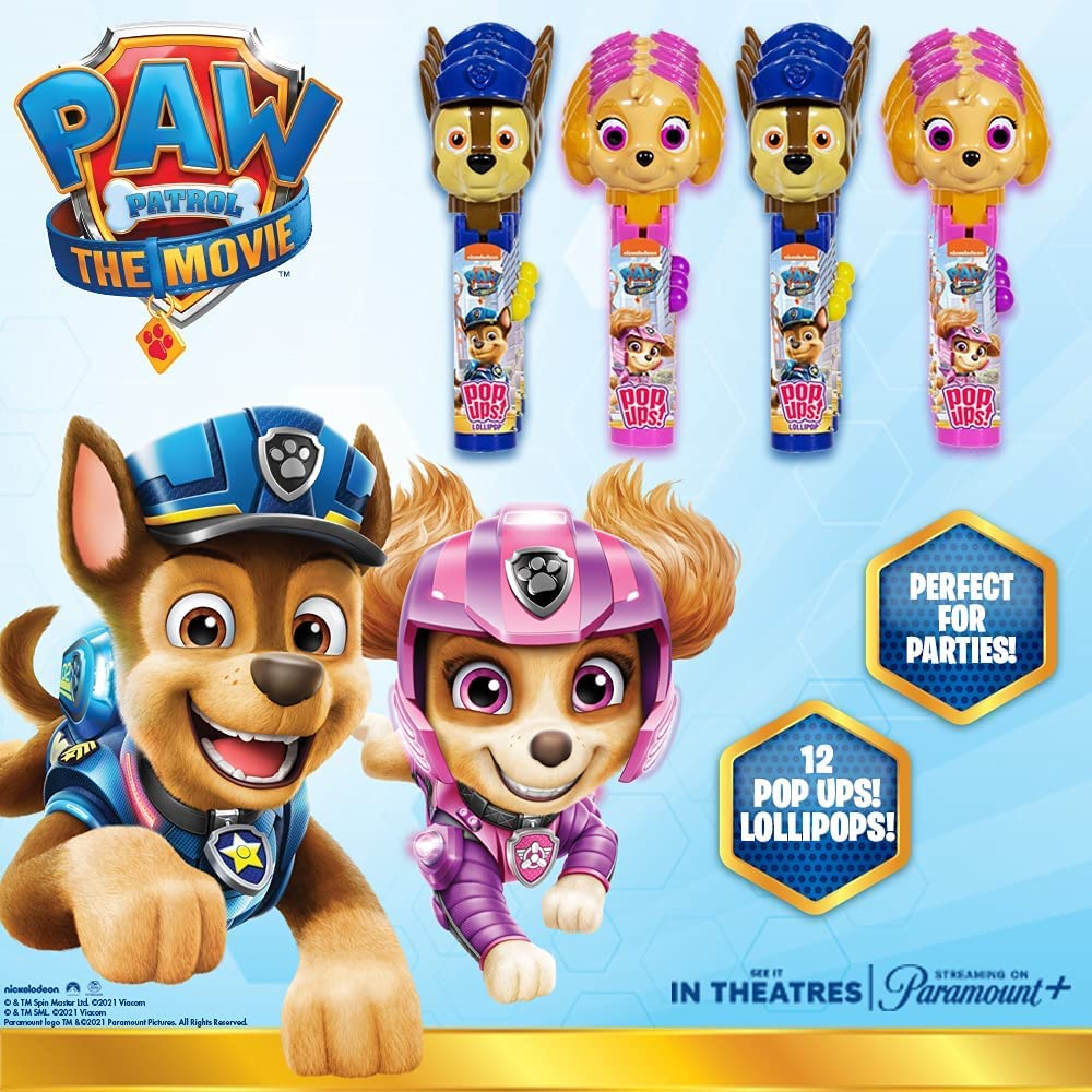 Pop Ups! Paw Patrol Lollipop Holder | Collectable Paw Patrol Toy Lollipop Case | Party Favors For Halloween, Goodie Bags, Pi
