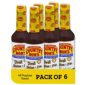 Country Bob's All Purpose Sauce - Tangy Sweet Savory, Grilling, Dipping, Marinating, Enhances Meat, Veggies, Fish, 1968 Recipe, 