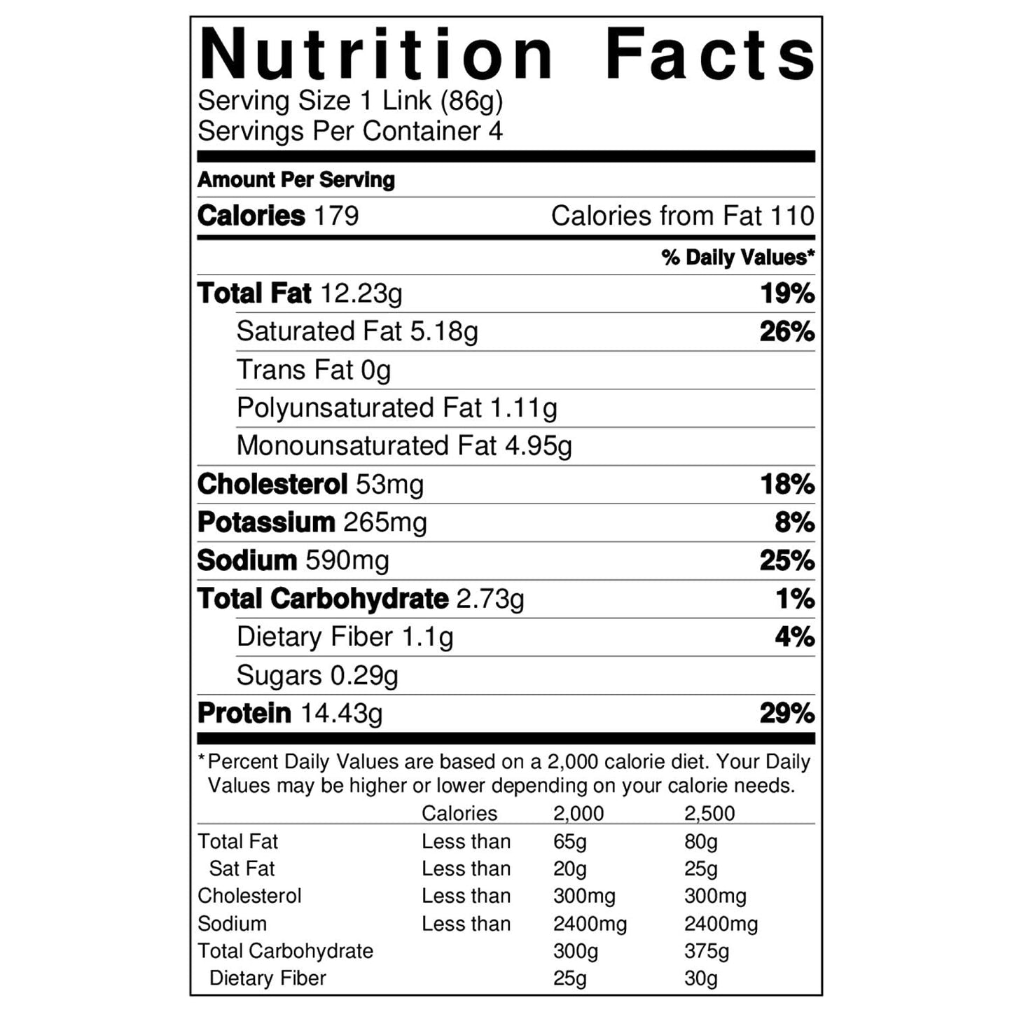 Meatcrafters Lamb Merguez Sausage With Fennel & Mint, No Antibiotics, Preservative Free, 12Oz (4-Pack, 16 Total Links)
