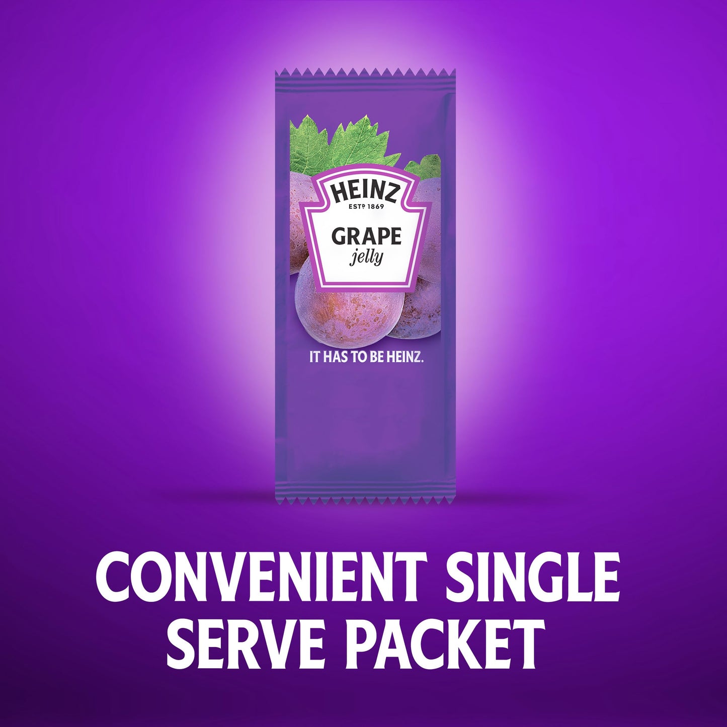 Heinz Grape Jelly Single Serve Packet (0.5 oz Packets, Pack of 200)