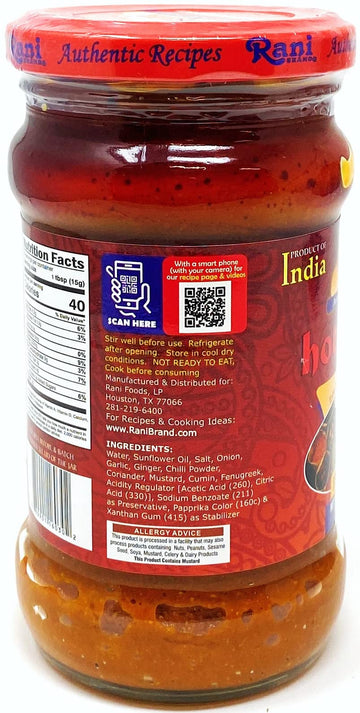 Rani Curry Paste Hot (Spice Paste) 10.5Oz (300G) Glass Jar ~ No Colors | All Natural | Non-Gmo | Vegan | Gluten Free | Indian Or