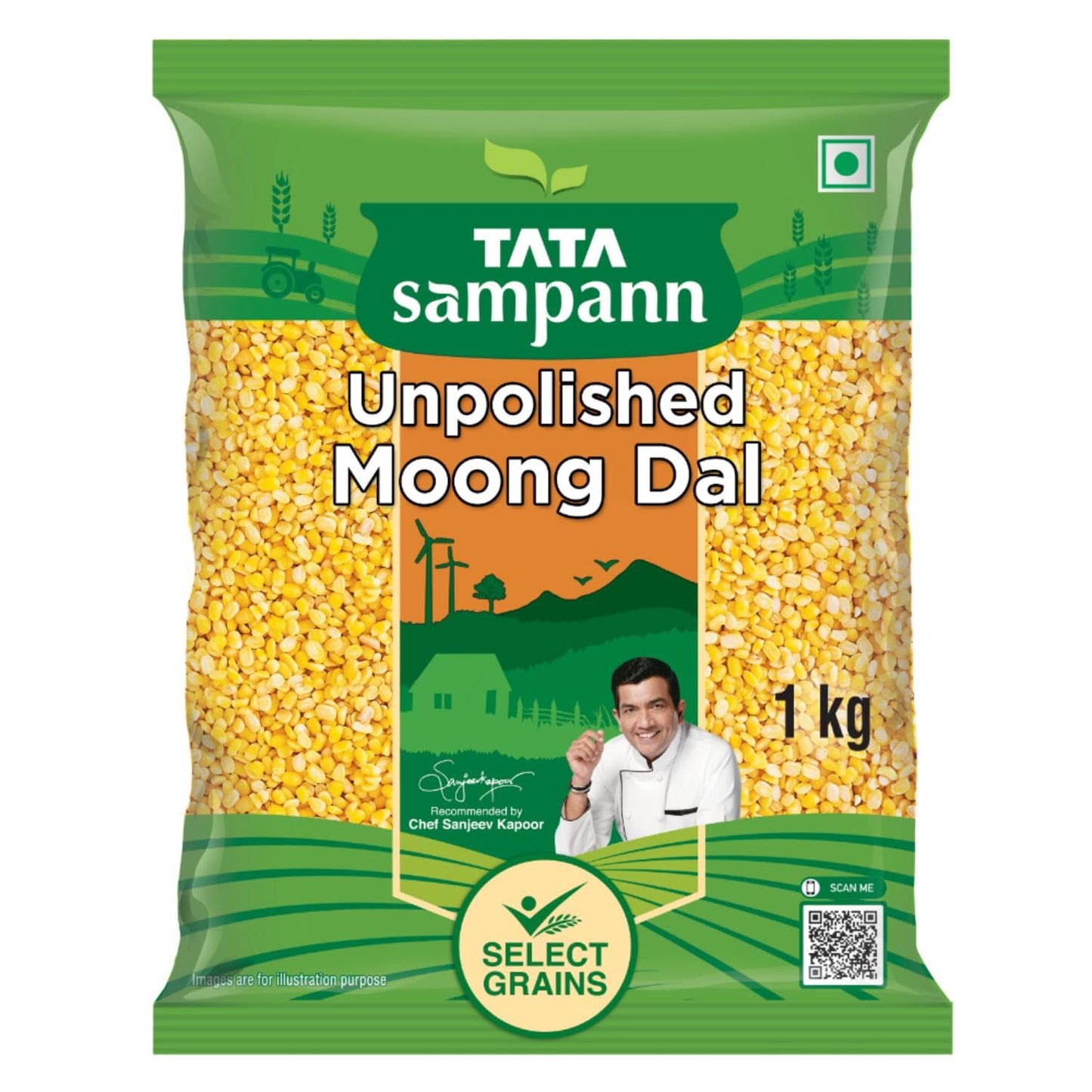 Tata Sampann Unpolished Moong Dal (Split)  1Kg