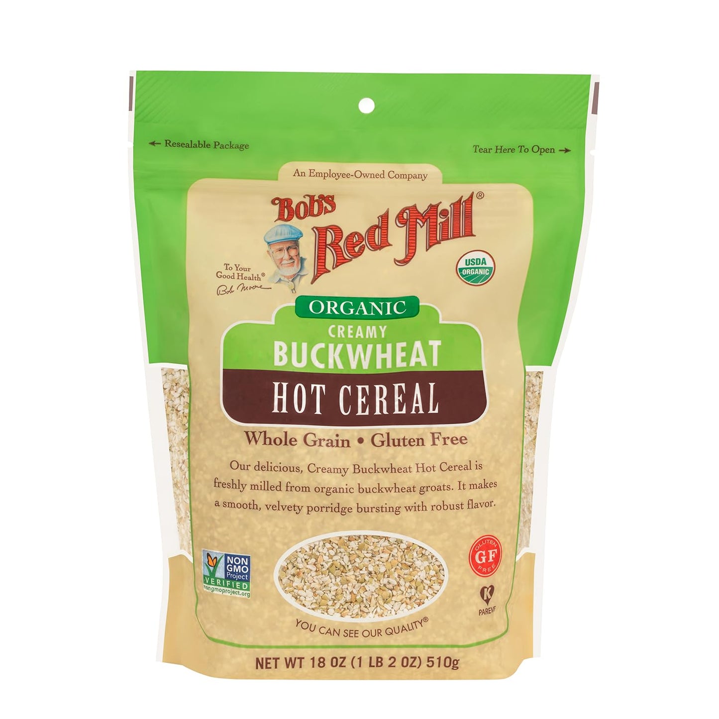 BOBS RED MILL Organic Buckwheat cereal 18 OZ