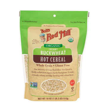 Bobs Red Mill Organic Gluten Free Creamy Buckwheat Hot Cereal, Non-GMO, Vegan, 18oz