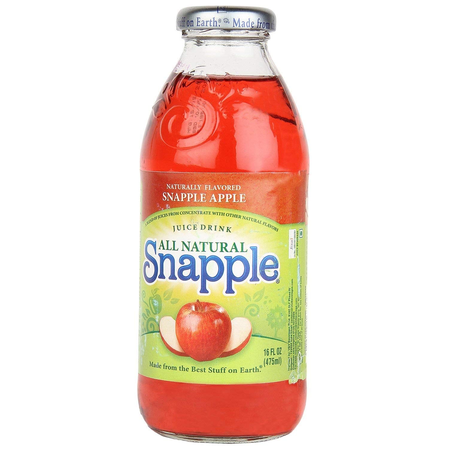 Snapple Apple Fruit Juice, 16 Ounce (6 Plastic Bottles)