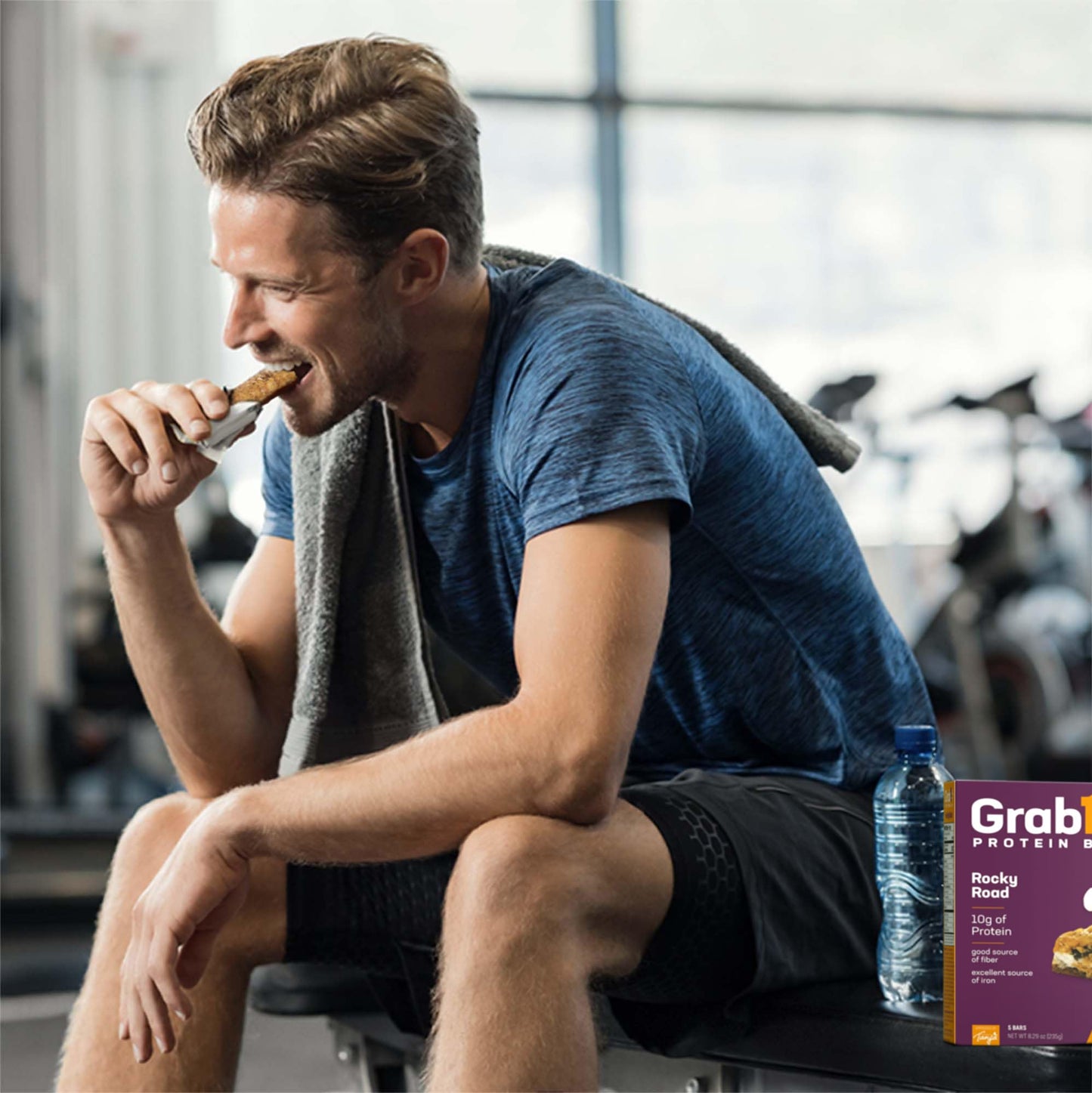 Grab1 Rocky Road Protein Bars | 10 Grams Protein (2 Pack - 10 Bars) Controls Hunger | Certified Kosher | Low Calorie | Perfect For Snacking | Meal Replacement