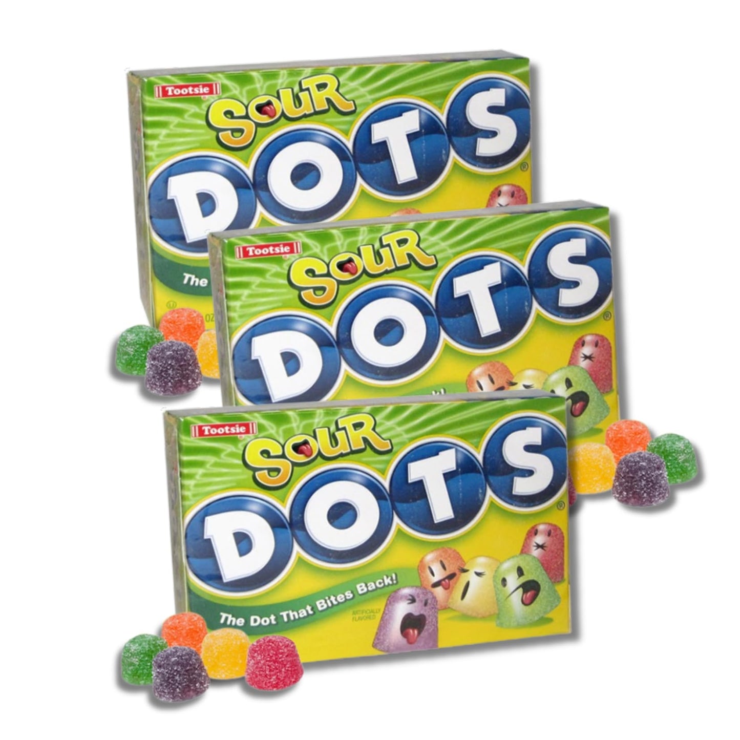 LYZAS SWEETS & TREATS Classic Candy Gift Packs - SOUR Dots, Pack of 3
