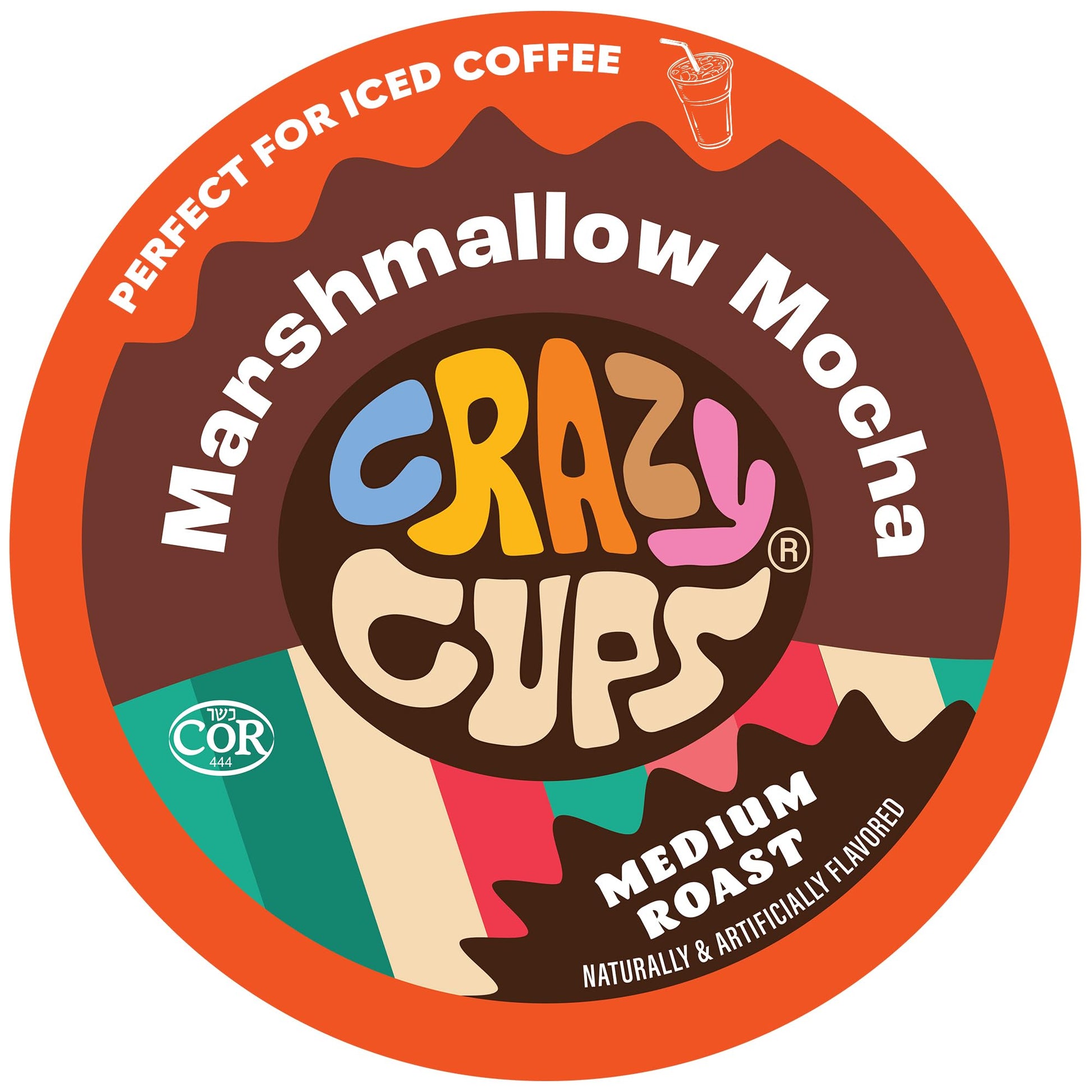 Crazy Cups Flavored Marshmallow Mocha Chocolate Coffee, Single Serve For Keurig K Cups Machines, Hot Or Iced, Medium Roast In Re