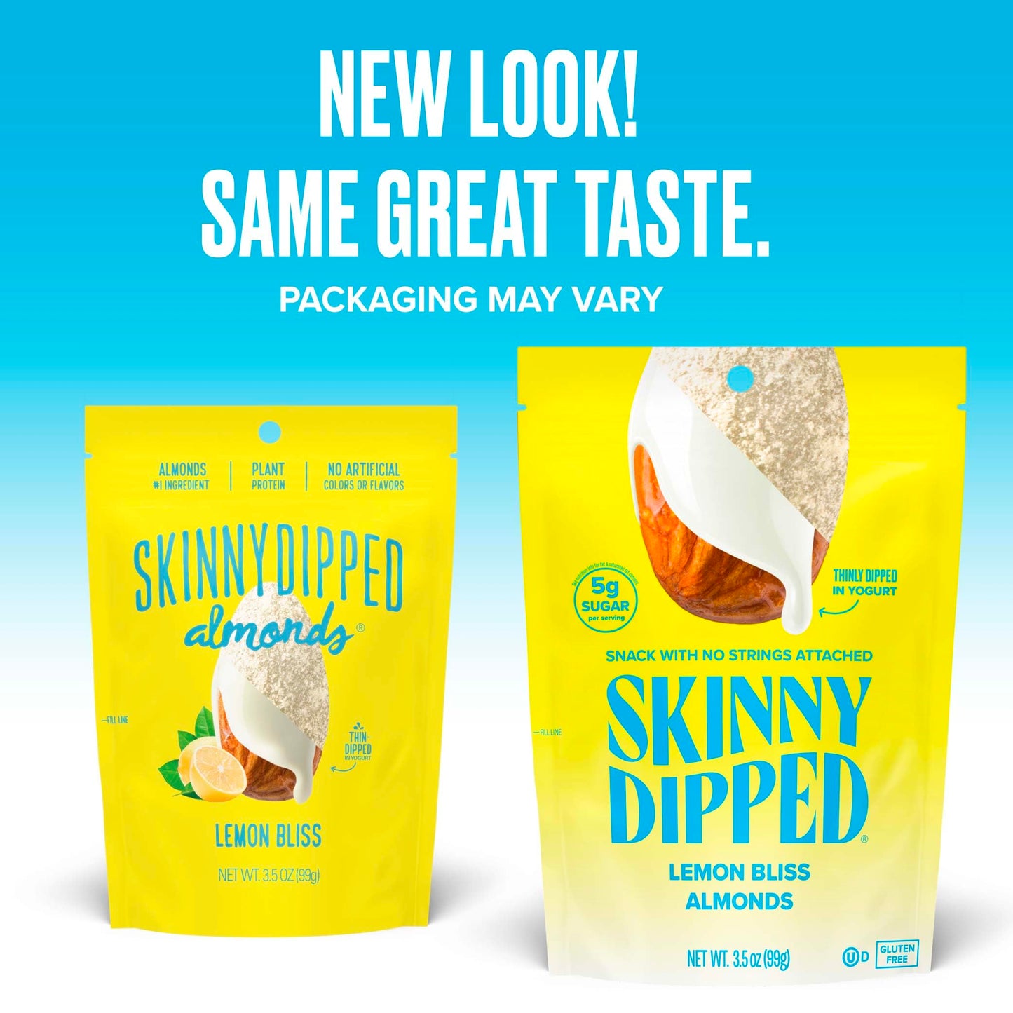 SKINNYDIPPED Yogurt covered Almonds, Resealable Bag, 1 count, Lemon Bliss, 35 Oz