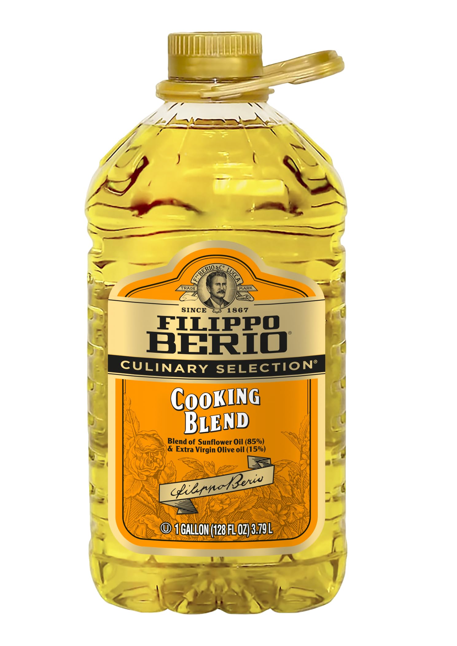 Filippo Berio Culinary Blend - 15% EVOO 85% Sunflower Oil  1 Gallon - For High Heat