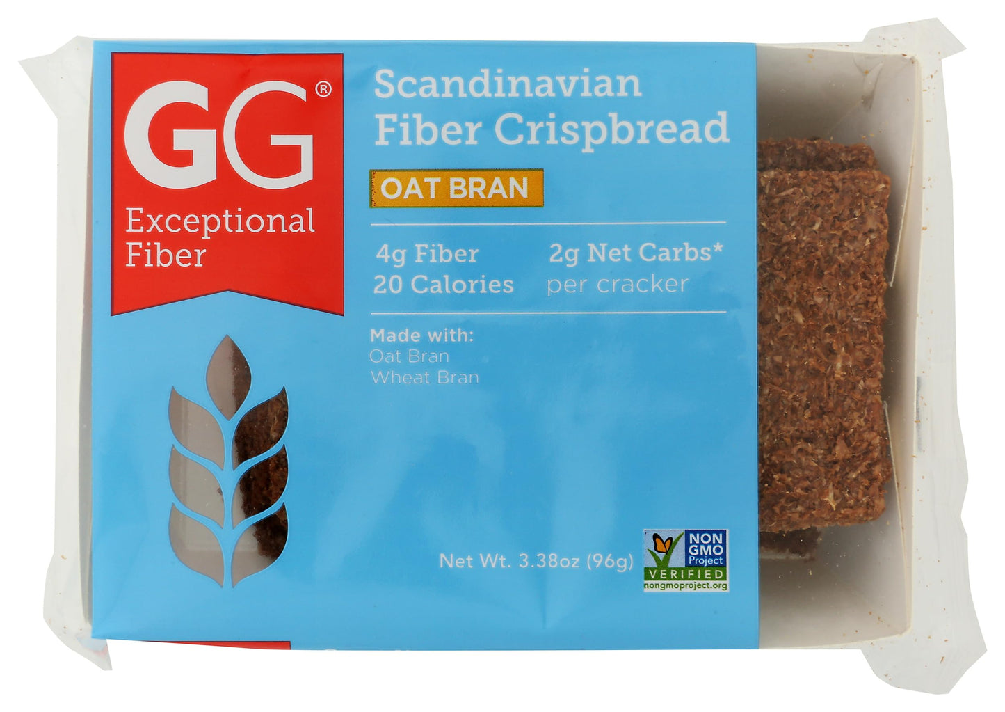 Gg Exceptional Fiber Oat Bran Fiber Crispbread, 3.5 Oz