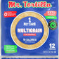 Mr. Tortilla Low Carb Tortilla Wraps - Keto - 1 Net Carb per Serving - Multigrain - 12 Count