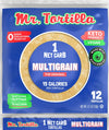 Mr. Tortilla Low Carb Tortilla Wraps - Keto - 1 Net Carb per Serving - Multigrain - 12 Count