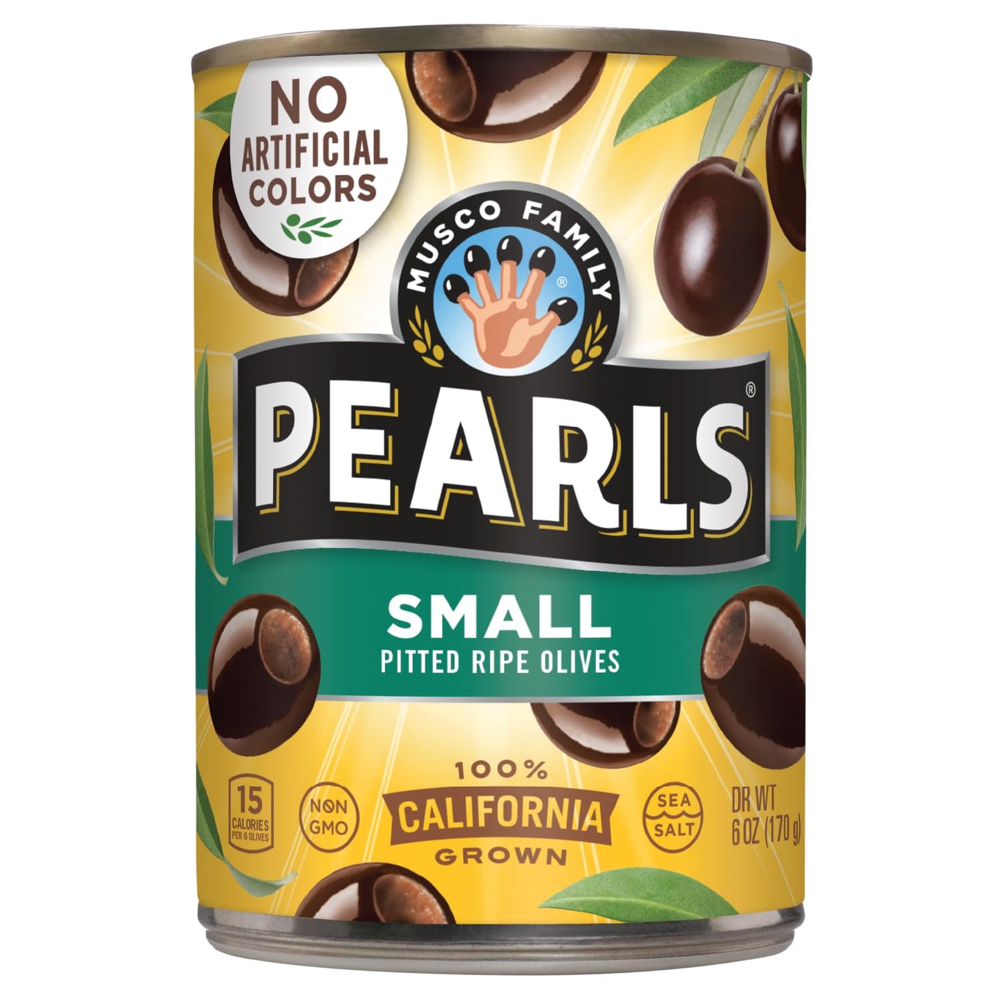 Pearls Small Ripe Pitted Olives  Pack of 12  6 oz Cans