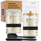 HomeFeel enhanced Sourdough Starter Jar - 34 Oz Large Glass Jar with Bamboo Lid  Cloth Cover  Date Tracker  Thermometer and Scr  Stylish Design and Wide Mouth Starter Kit (2 Pack)