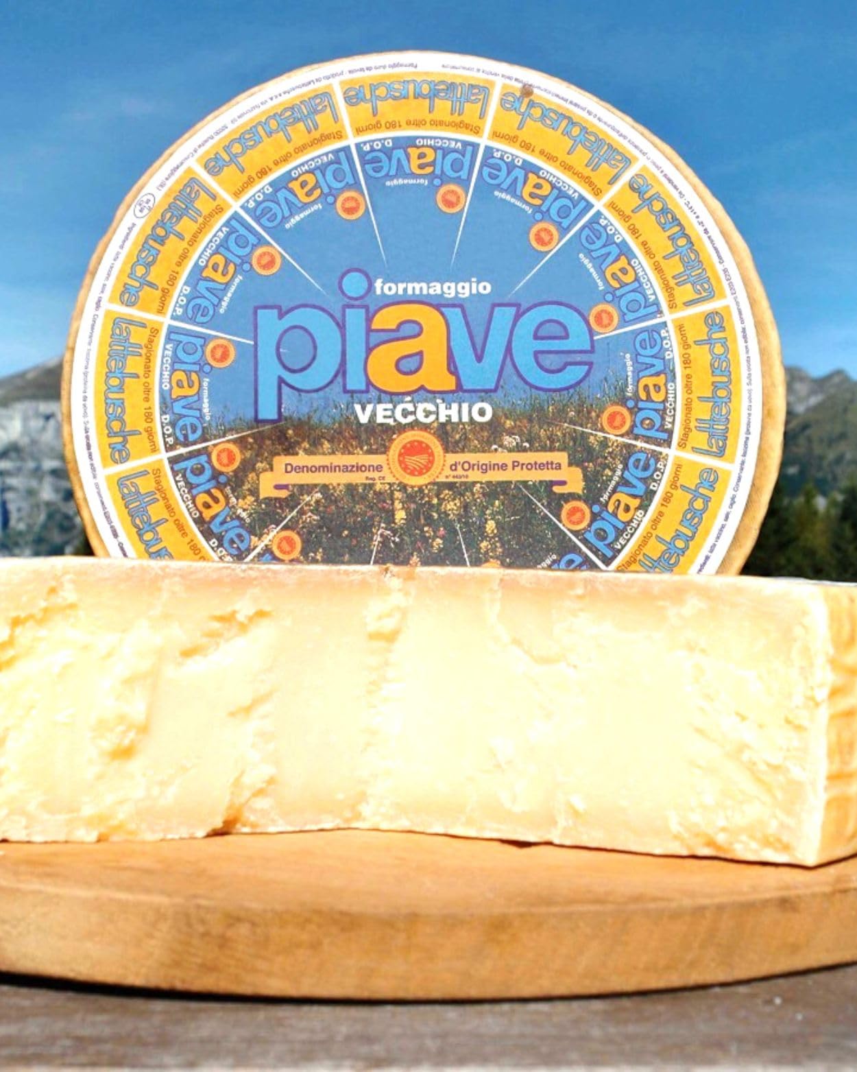 Fortunas Piave DOP Cheese - Nutty Aged Cows Milk Cheese, 12 oz Hand-Cut Wedge, Ideal for Charcuterie Boards and Gourmet Cooking