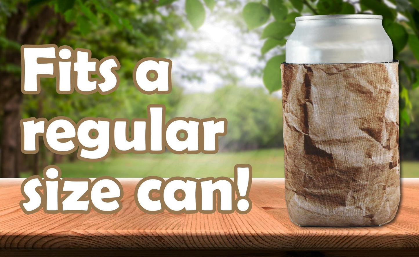 Brown Paper Bag Can Insulated Can Drink Cooler (Size - 12 oz.)