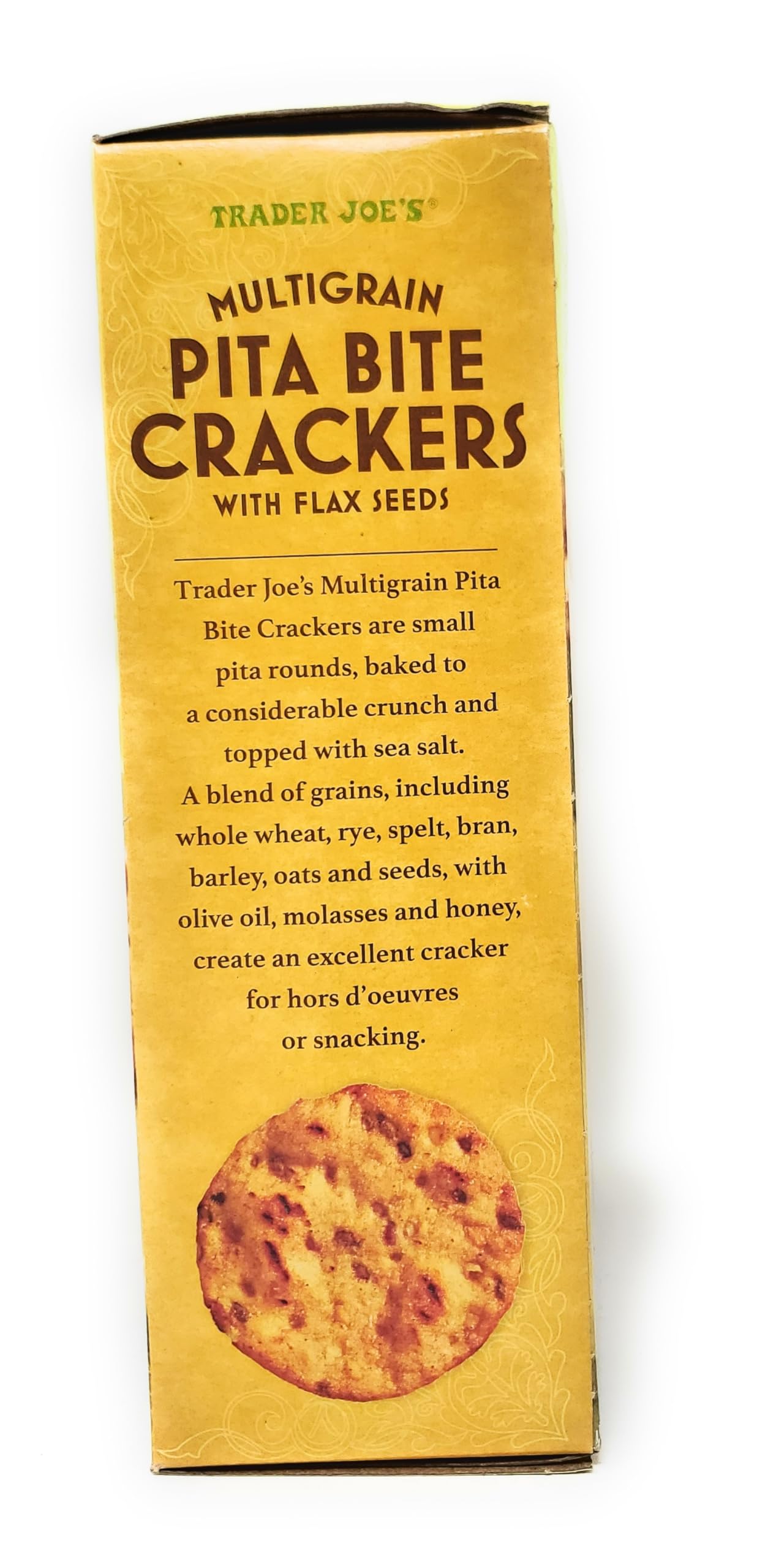 Trader Joe's Multigrain Pita Bite Crackers, 6oz - Crunchy, Healthy Snack, Perfect for Dipping or Enjoying on Their Own - Pack of 1