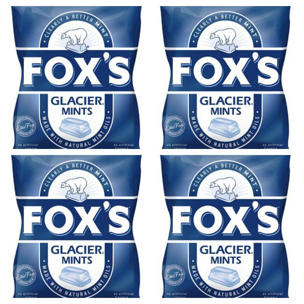 Bundle Of 4 Fox'S Glacier Mints 200G Bag Delivers 3-5 Days Usa