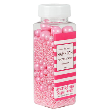 Pink Pearl Sugar Sprinkles 4.58 Oz, Pink Sprinkles For Cake Decorating, Pink Sprinkles Edible, Pink Sprinkles For Cupcakes