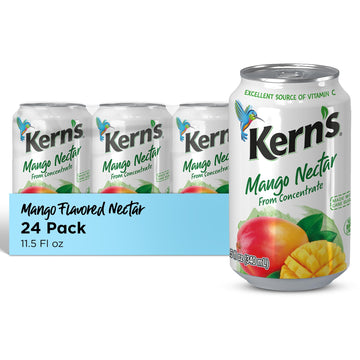Kerns Mango Juice Nectar - Tropical Fruit Juice Concentrate - 11.5 Fl Oz (Pack of 24)
