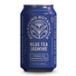 Rishi Tea Blue Jasmine Sparkling Water - Organic, Unsweetened, Caffeinated - 12 oz (Pack of 12)