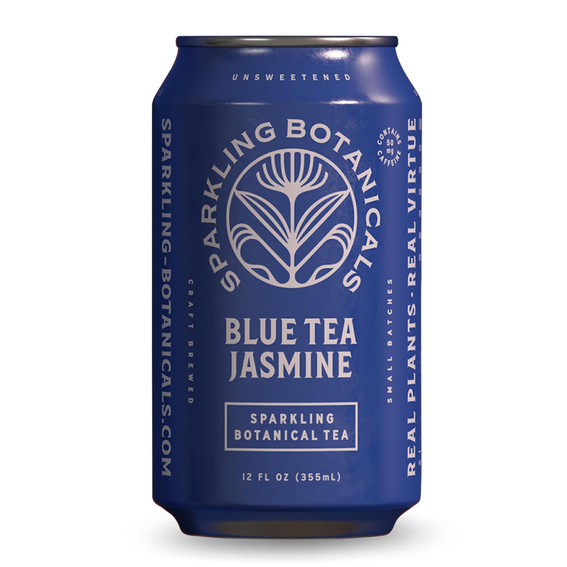 Rishi Tea Blue Jasmine Sparkling Water - Organic, Unsweetened, Caffeinated - 12 oz (Pack of 12)