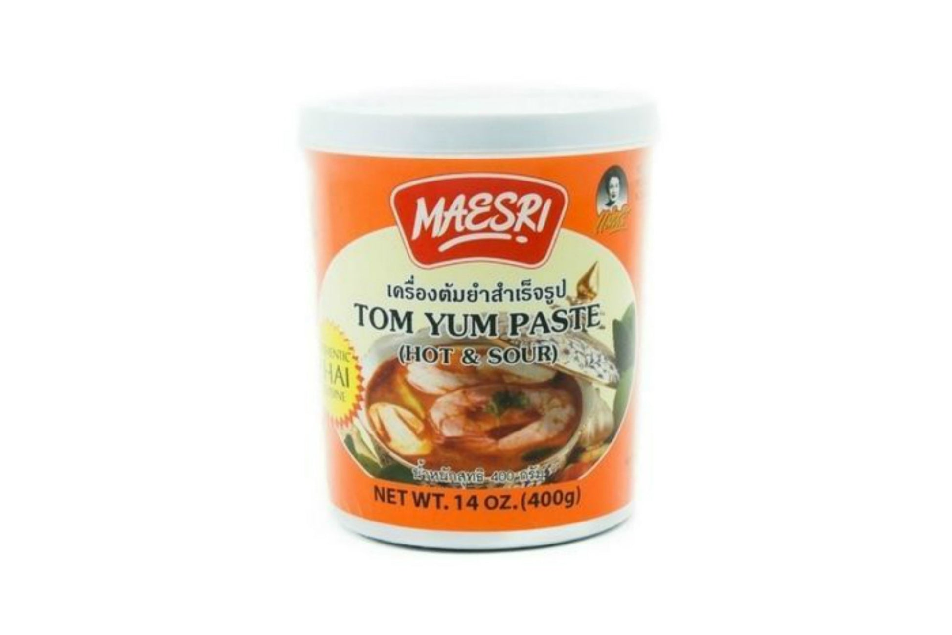 MAESRI Tom Yum Paste - Authentic Thai Soup Base - Hot & Sour, 14 Ounce