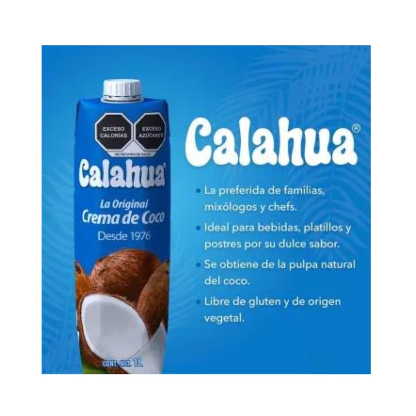 Amma Tiendita De Org  Nicos Y Naturales Calahua Coconut Cream 6 Pack Of 1 Lt