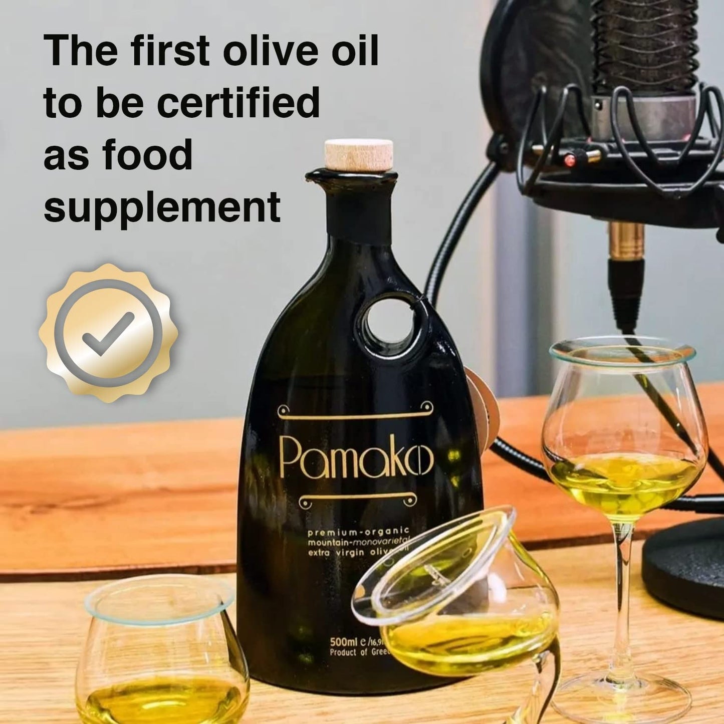 Pamako Ultra-Premium Organic Olive Oil, 500ml - Cold Pressed, 2023 Harvest, Monovarietal from Greece, 2039mg/kg Antioxidants