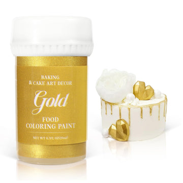 Cobakey Edible Gold Paint - 20g Liquid Luster Dust Food Coloring for Baking - Food Grade Metallic Paint for Cake Decorating, Gold