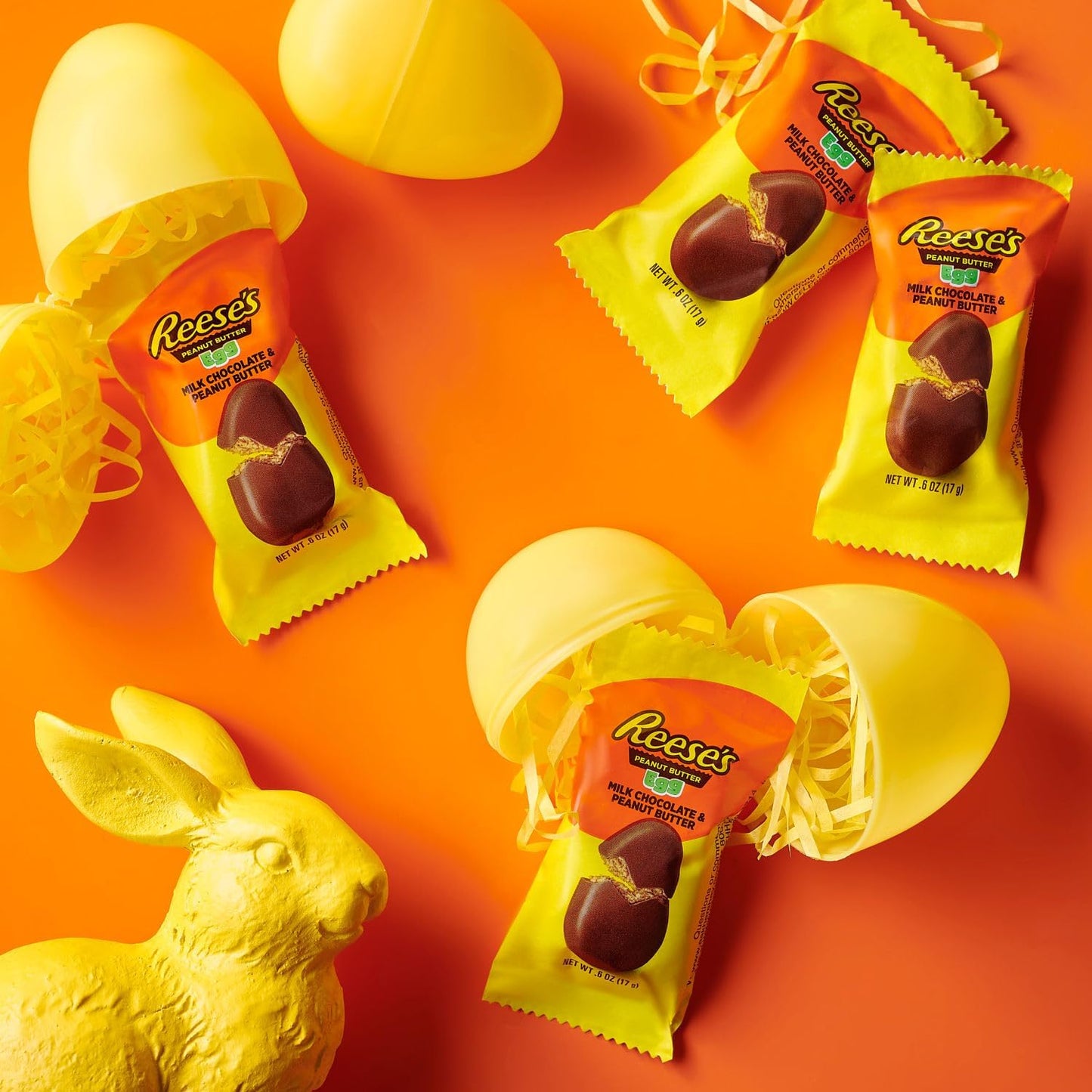 Reese Peanut Butter Eggs Snack Size 25 Pack - Easter Milk Chocolate Candy Individually Wrapped Treats For Egg Hunts & Basket Stu