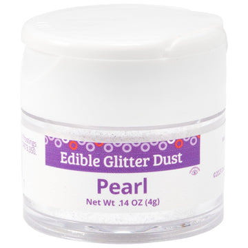 DecoPac Edible Glitter Dust | Pearl | Edible Sparkle Powder For Cake Decorating, Cakes, Cupcakes, Cookies, and Donuts - 4g