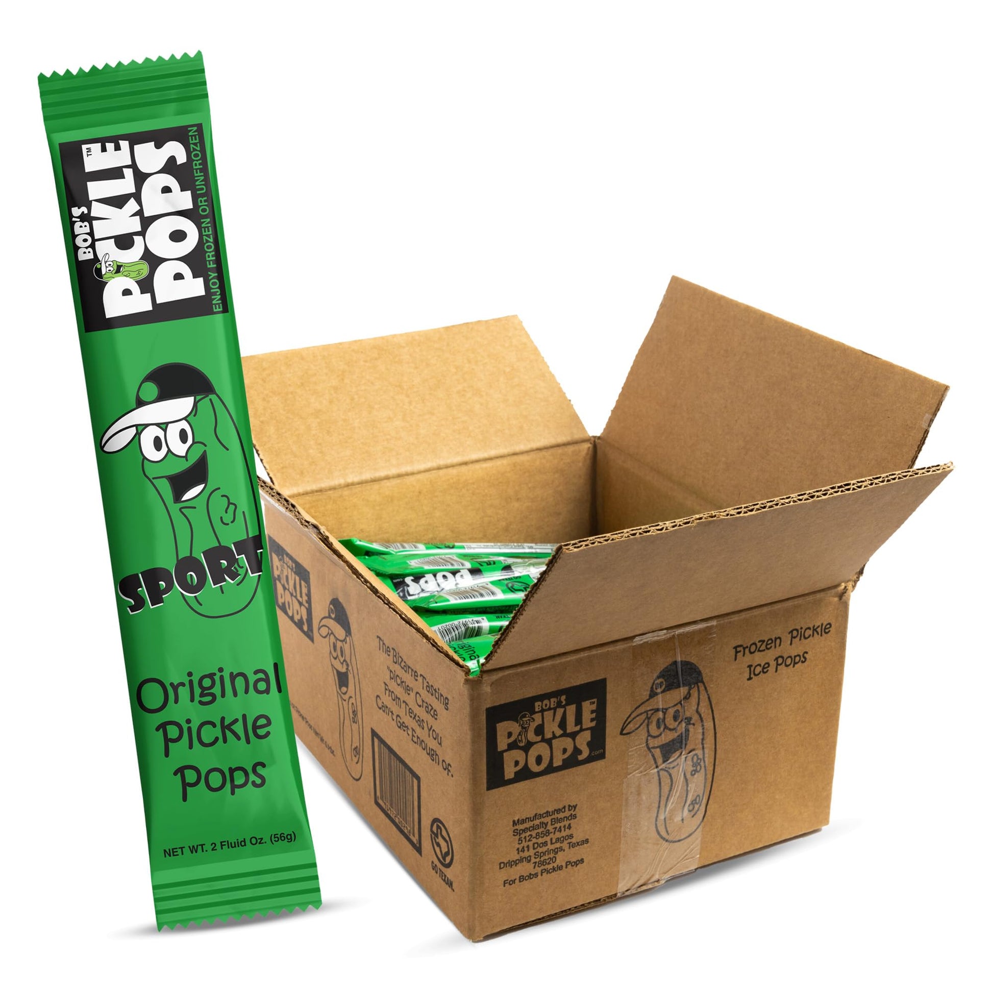 Bob'S Pickle Pops - Original Dill Juice Flavor Ice Pops - Pre Workout Freeze Pops - Electrolyte Cramp Relief 48 Pops (Pack Of Fo